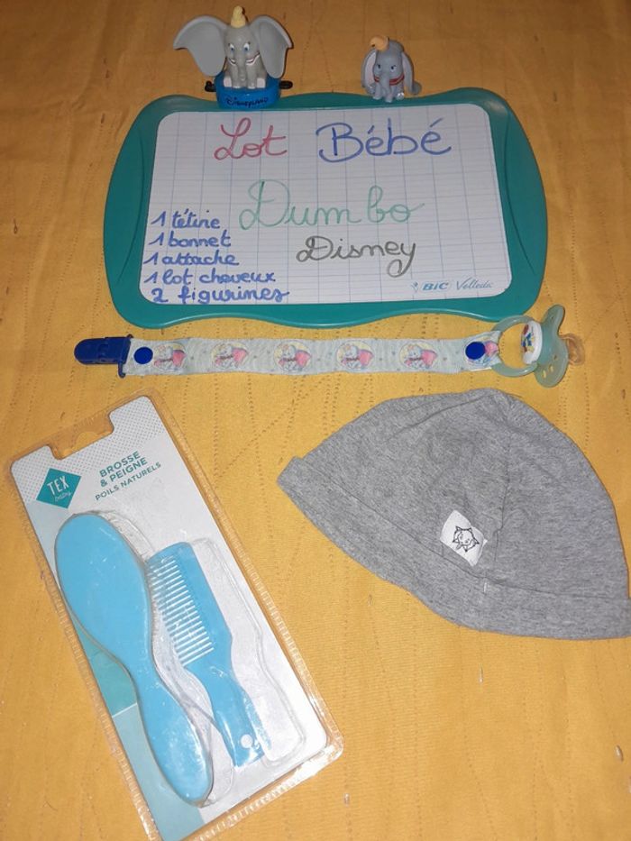 Lot cadeau naissance  Bébé Dumbo Disney bleu