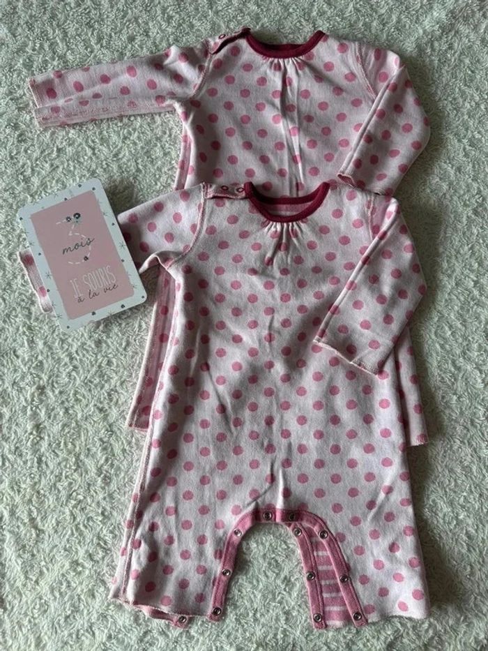 Lot 2 pyjamas identiques petit bateau taille 3 mois - photo numéro 2