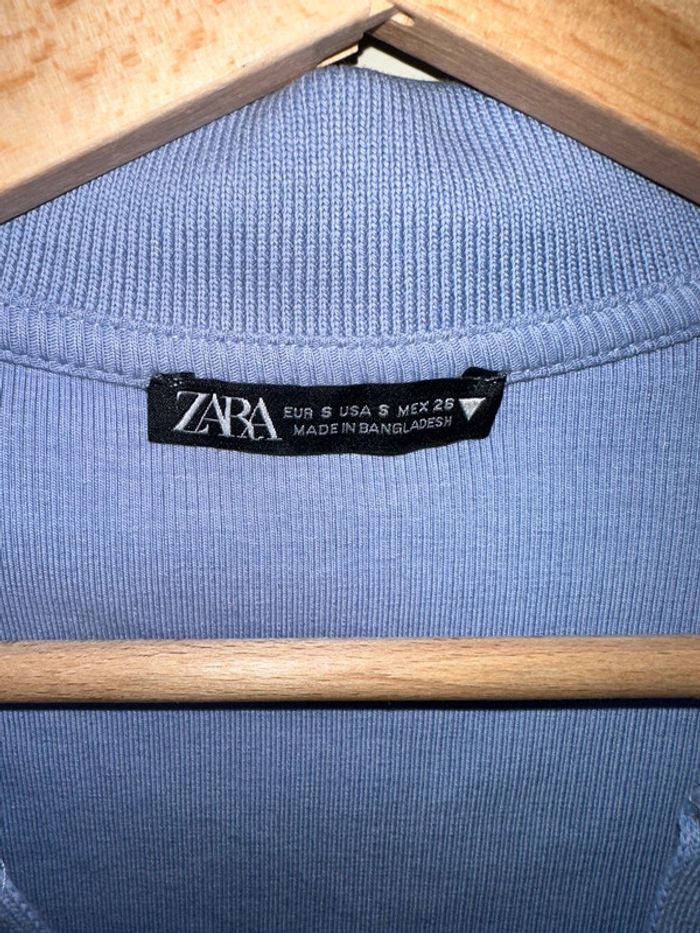 Robe Col V Zara Bleu - Lila - photo numéro 2