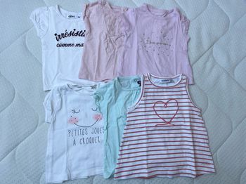 Lot tee shirt fille 3 mois
