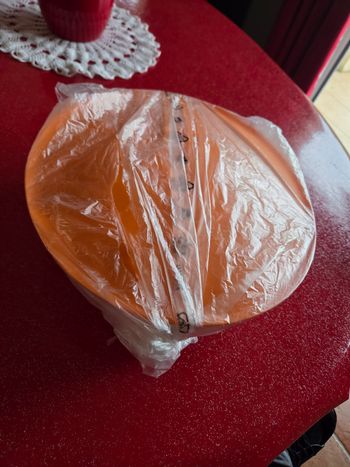 Duo de saladiers Tupperware collection "allegra" blanc & orange