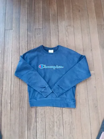 Sweat Vintage champion bleu M