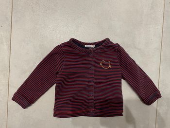 Gilet pression rayé Monoprix 18 mois