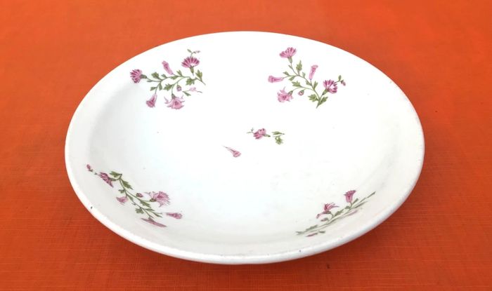 Années 1900 Assiette creuse Porcelaine blanche à décor floral - photo numéro 6