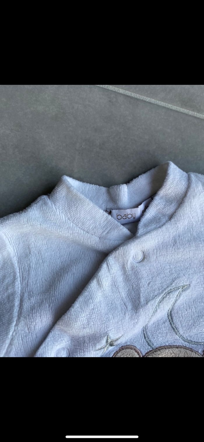 Pyjama velours Ourson mixte 3 mois - photo numéro 5