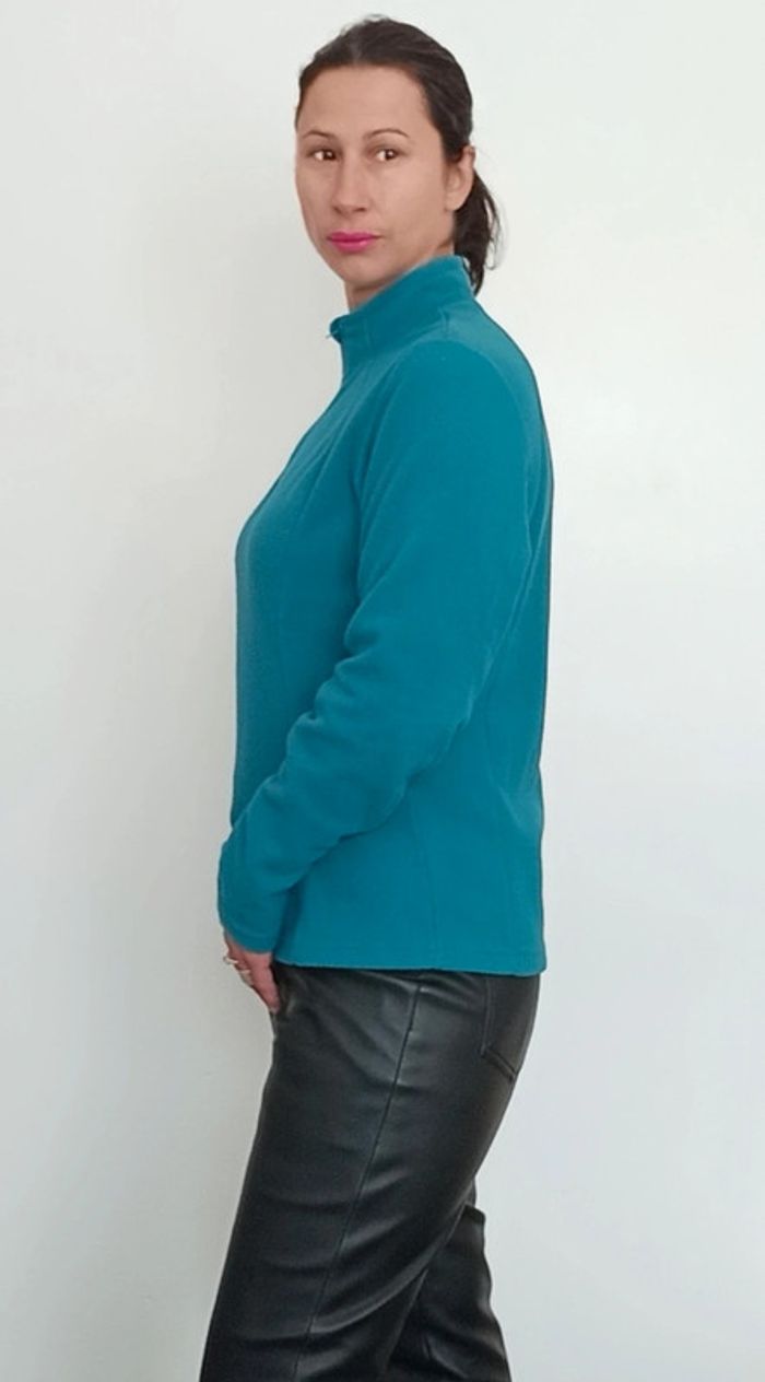 Pull polaire chaud bleu canard - photo numéro 6