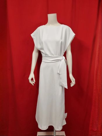 Tussah robe midi blanche Dina * taille 38 * Neuve