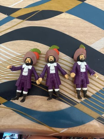 Lot de 3 figurines Tintin capitaine haddock