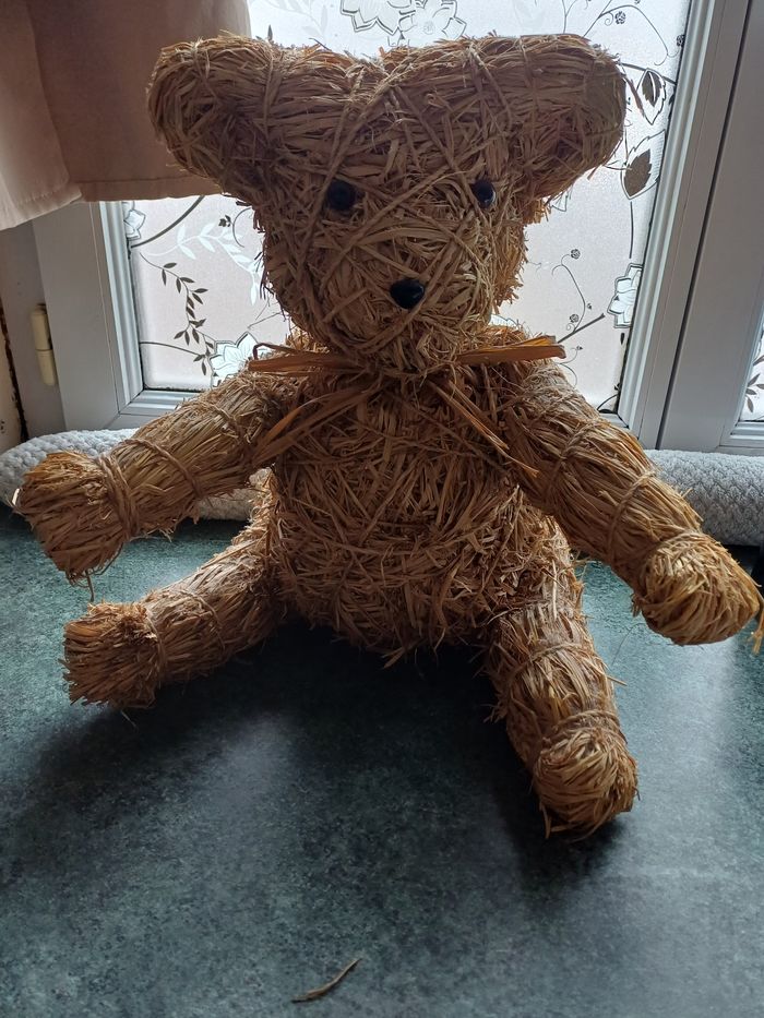 Ours 40 en paille 40 cm