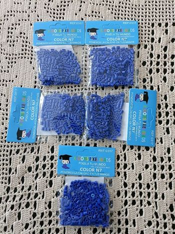 1000 perles à repasser bleues