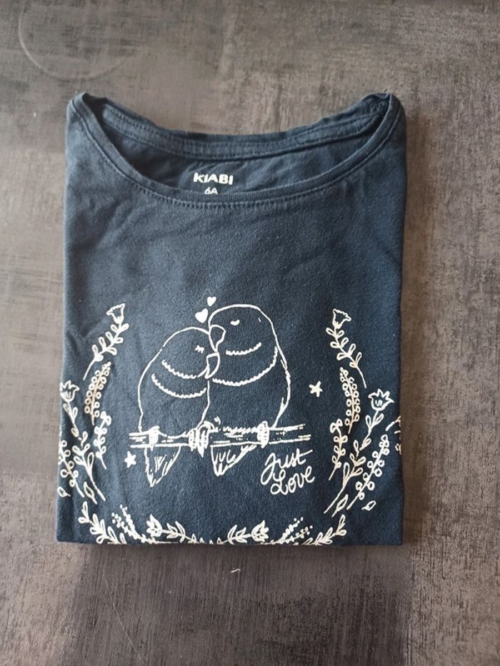 T-shirt manches courtes imprimé oiseaux