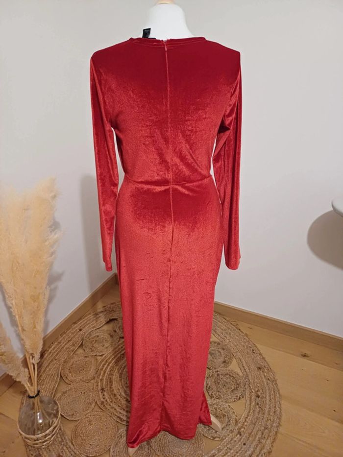 Robe longue rouge en velours SBETRO taille S 36 - photo numéro 10