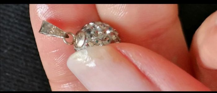 Pendentif à strass en argent véritable - photo numéro 4