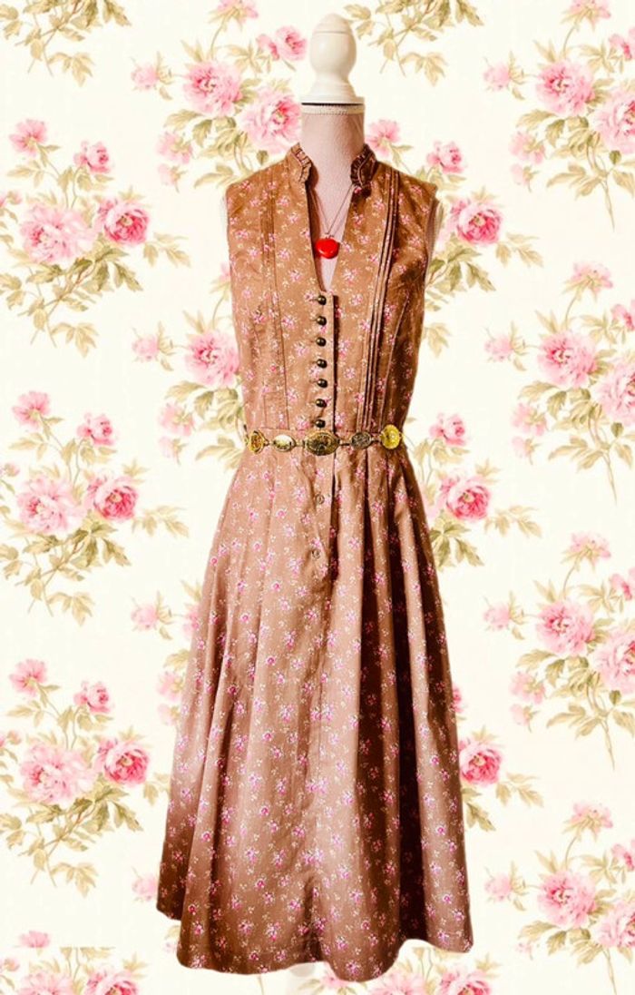 💐Magnifique robe vintage autrichienne cottagecore fairycore Distler floral dress💐 - photo numéro 2