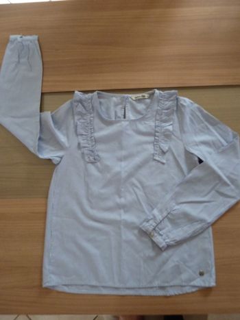 Chemise bleu ciel rayée