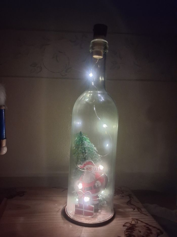 Bouteille de Noël lumineuse