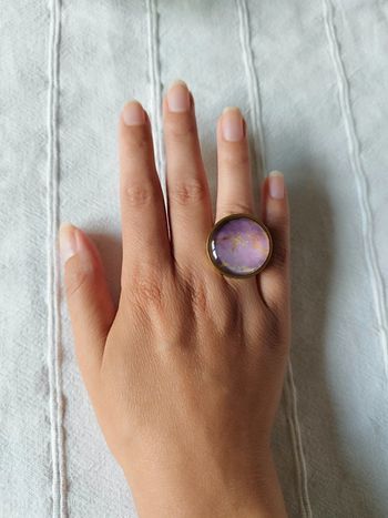 bague ajustable en acier inoxydable doré