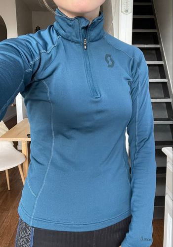 Sweat Scott polaire bleu/vert XS