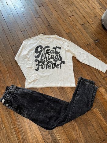 T-shirt Zara et jeans H&M 12 ans