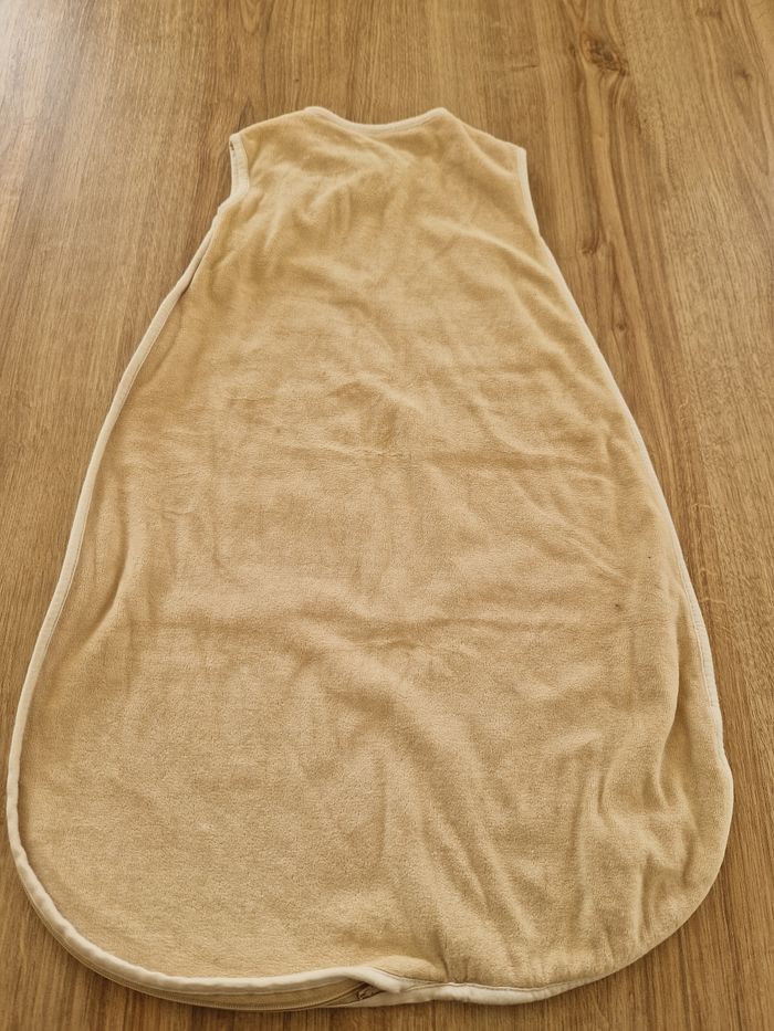 Gigoteuse mi-saison velours léger 0-6 mois (62 cm) motif éléphant beige - photo numéro 3