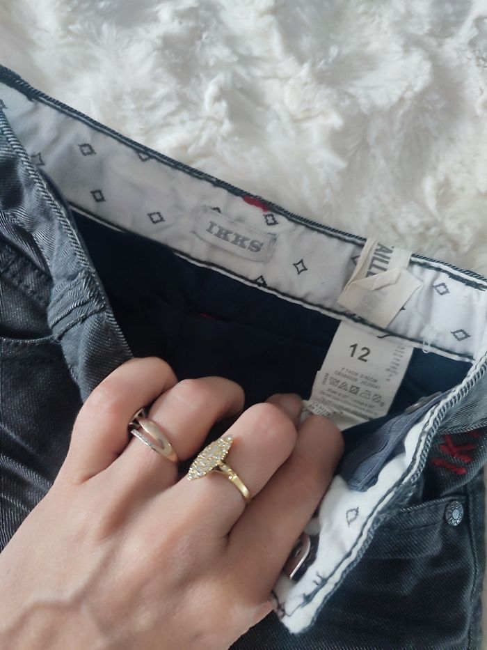 Jeans bleu gris ikks taille 12 mois - photo numéro 2