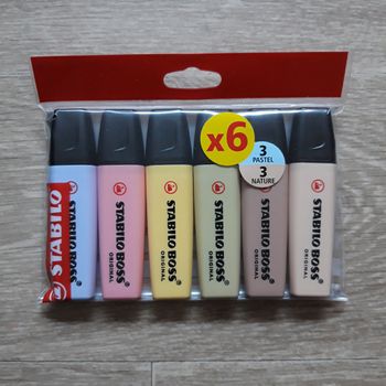 Lot de 6 surligneurs Pastel Stabilo NEUF