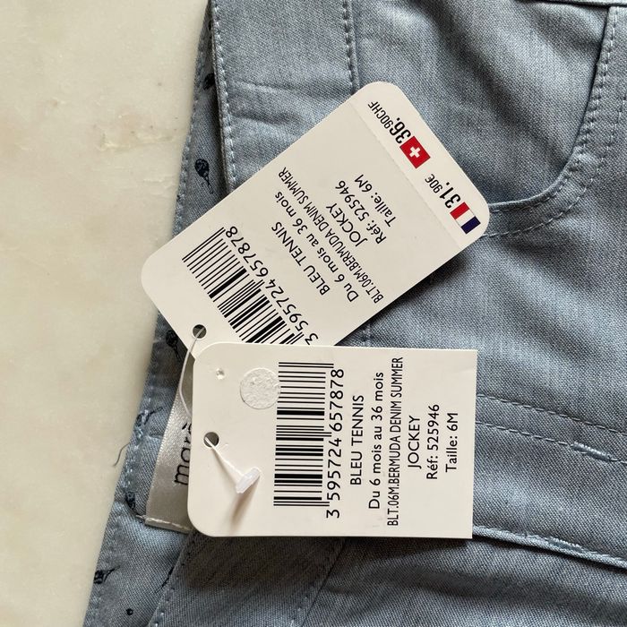 Bermuda Marèse neuf avec étiquette - 6 mois - photo numéro 3