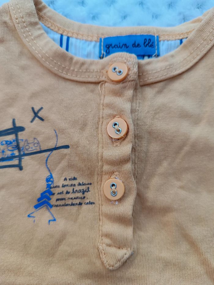 🔸 T-shirt Grain de Blé Manches Courtes Garçon - 6 Mois🔸 - photo numéro 6