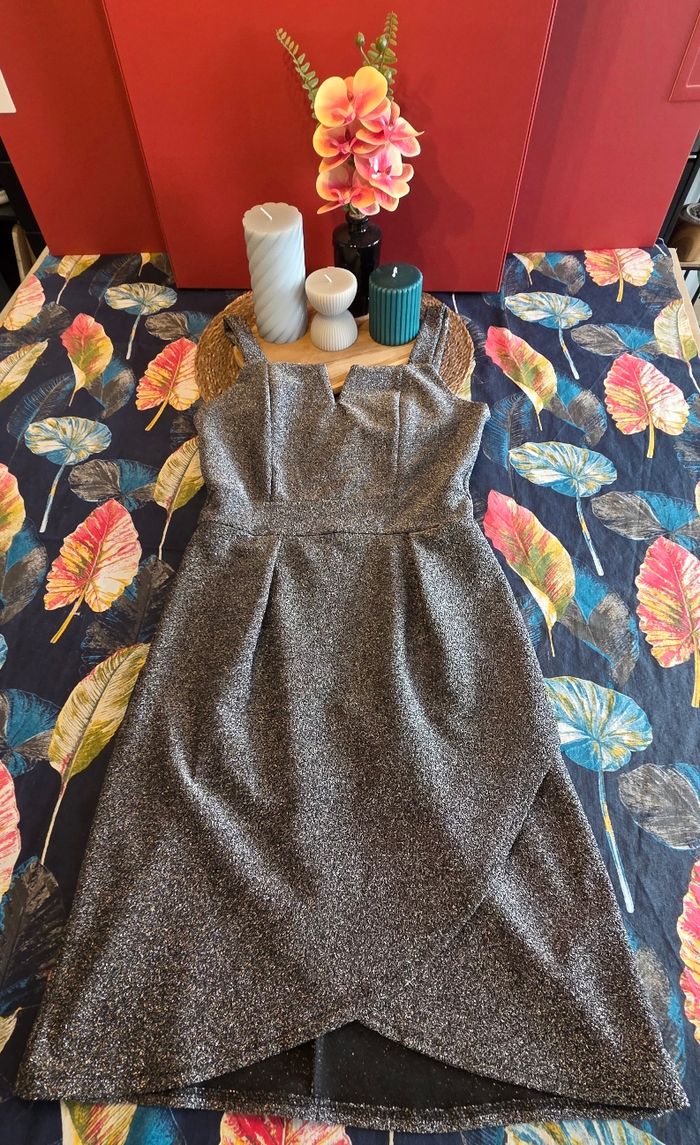 Robe pailletée argenté S - photo numéro 2