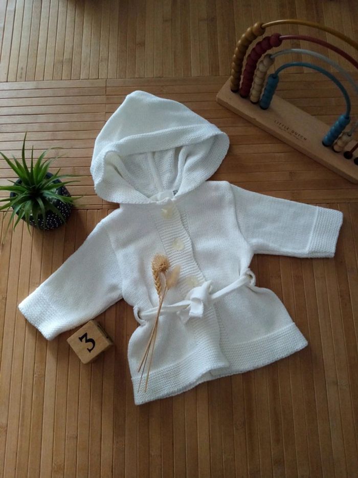 Gilet blanc 3mois Moi bébé Clayeux