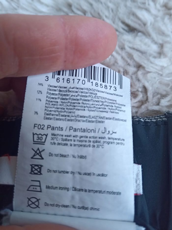Pantalon 7/8 ème confortable et chic pied de poule T38 -Camaieu - photo numéro 13