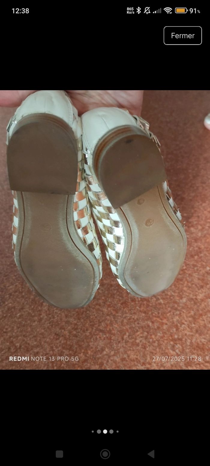 Ballerines femme tressé cuir - photo numéro 5