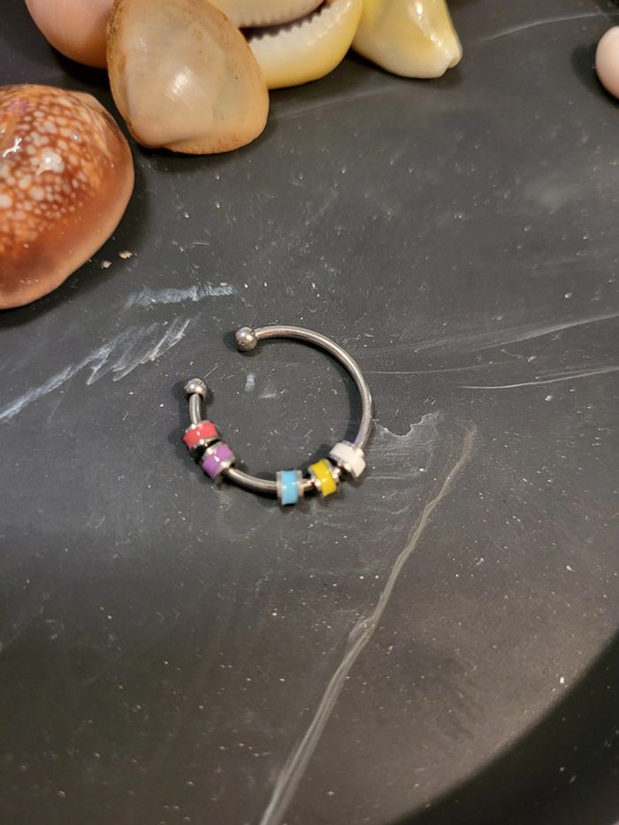 Bague acier inoxydable versicolore neuve ajustable - photo numéro 7