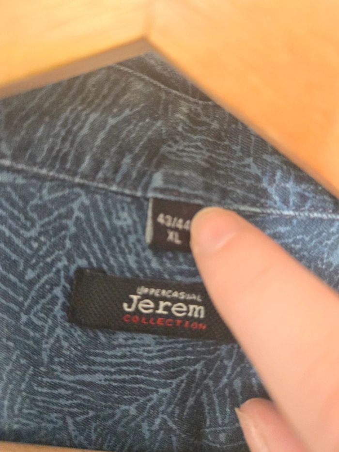 Chemise bleu avec feuilles Jerem taille XL - photo numéro 4
