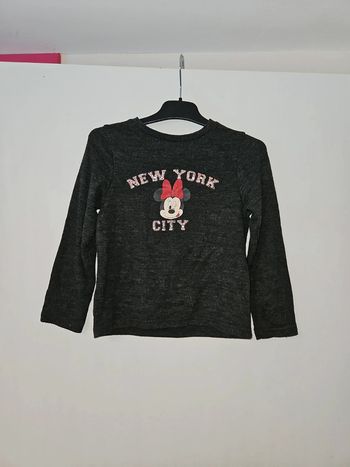 Tee-shirt manche longue fille Disney Minnie 6 ans