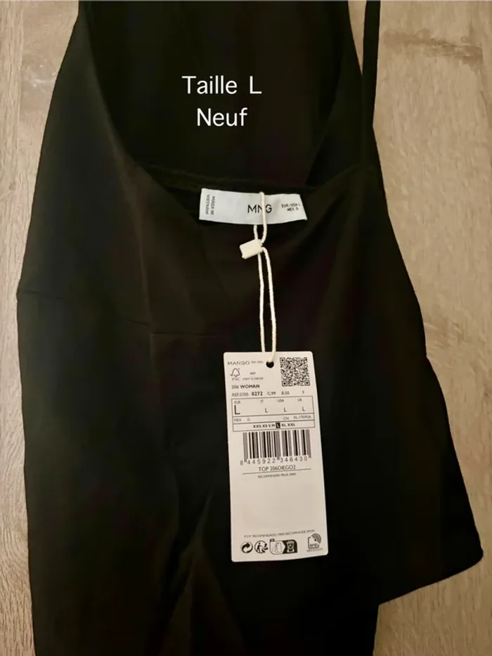 Top emmanchures américaines noir Mango - photo numéro 2
