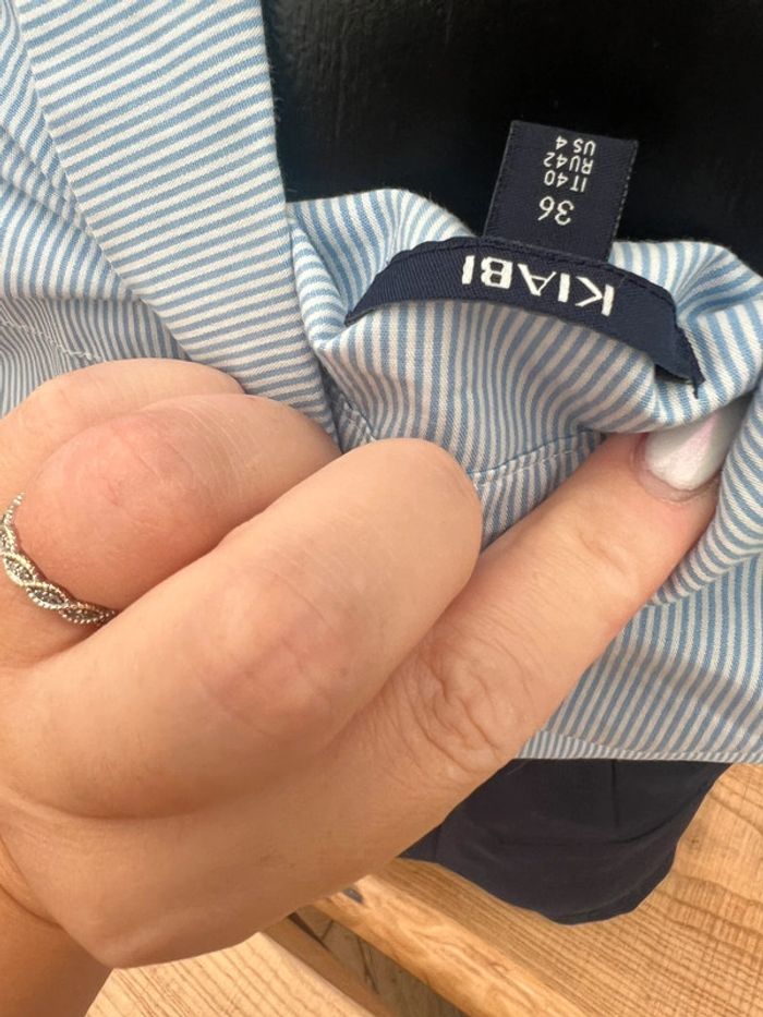 Ensemble kiabi XS S 34 36 chemise bleu short tailleur femme - photo numéro 4