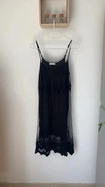 Robe brodée noire Promod