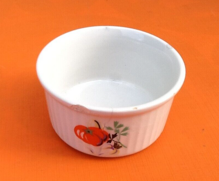 Années 1940/1950 2 Ramequins K.G (Keller-Guerin) Décor légumes (tomat - photo numéro 3