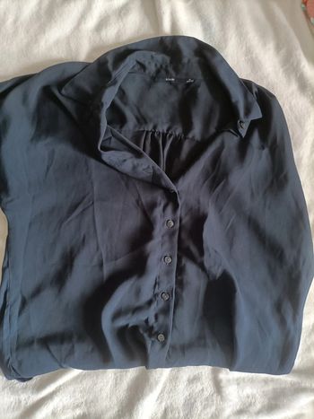 Blouse / Chemise manches courtes – Bleu roi Kiabi Taille M