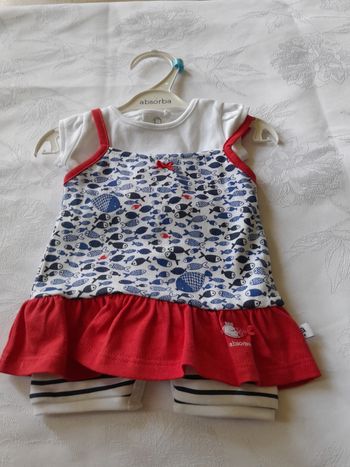 Ensemble été fille petit poisson