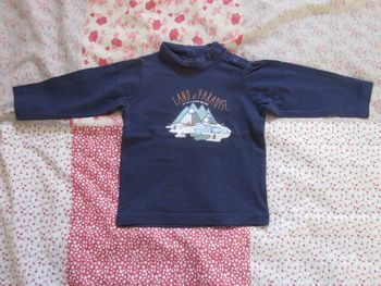 T-Shirt manches longues bleu marine 12 mois