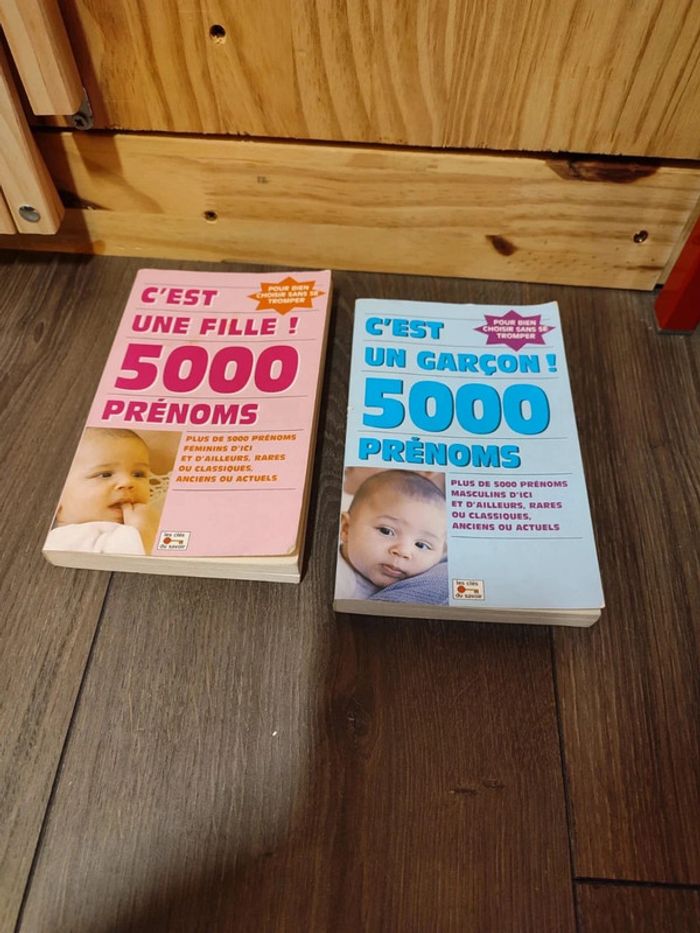 Lot 2 livres prénoms c'est une fille c'est un garçon