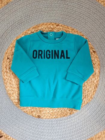 Sweat bleu - Taille 3 mois