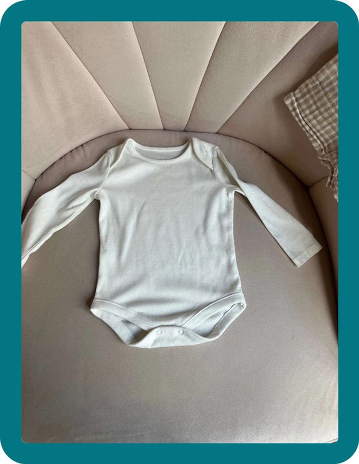 Ensemble salopette gaze de coton vichy et body 12 mois - TU - photo numéro 5