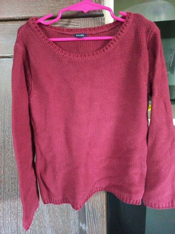 Pull en maille bordeaux 6 ans fille Kiabi
