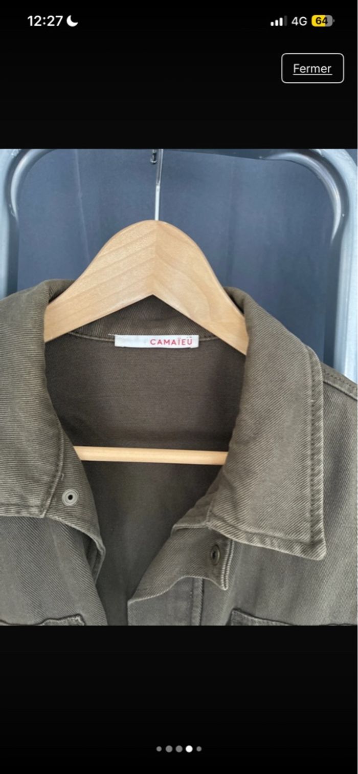 Veste jean kaki - photo numéro 4