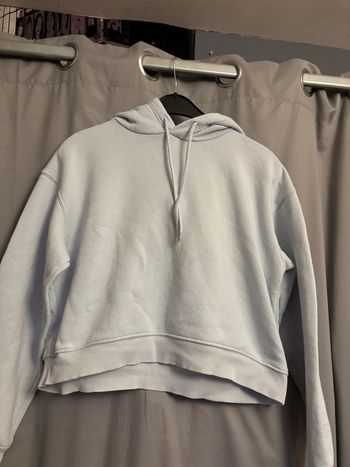 sweat crop top bleu ciel