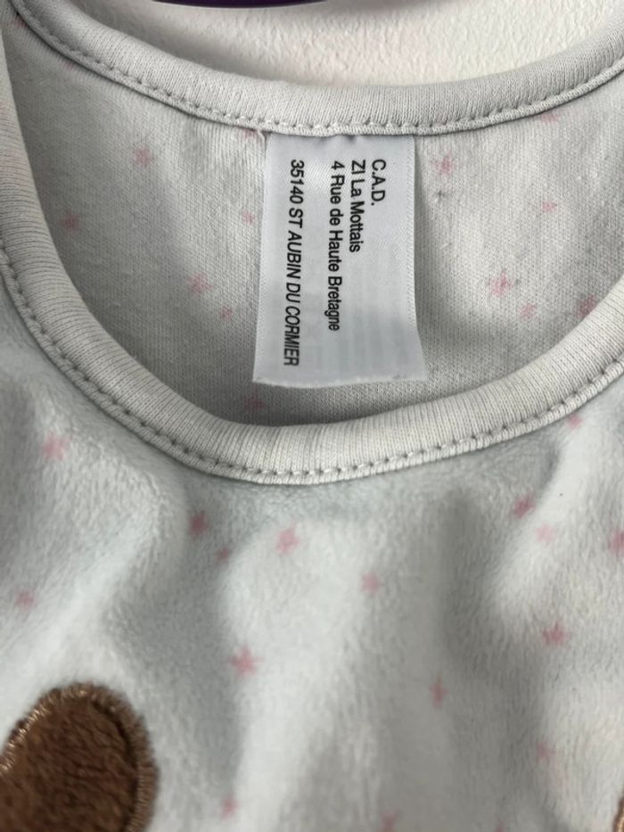 🍼 Gigoteuse d’hiver bébé – motif cœur & nœud - photo numéro 3