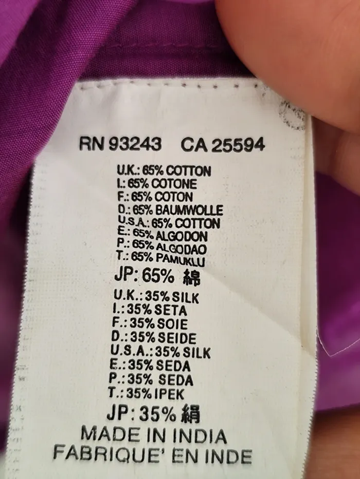 Belle chemise légère Diesel femme mauve coton et soie S parfait état - photo numéro 8